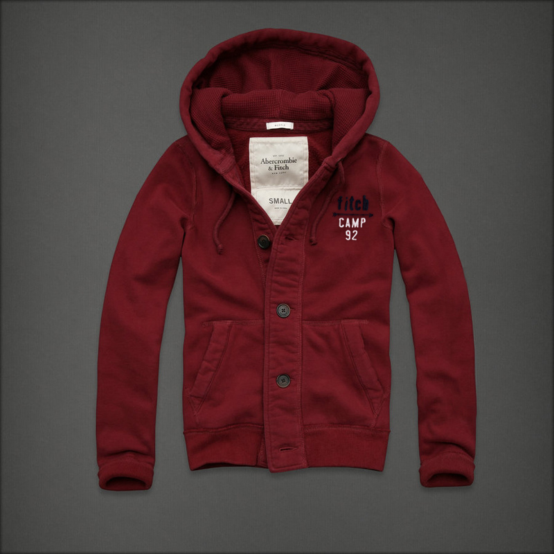 Abercrombie Fitch Hombres Con Botón Capucha AF6494